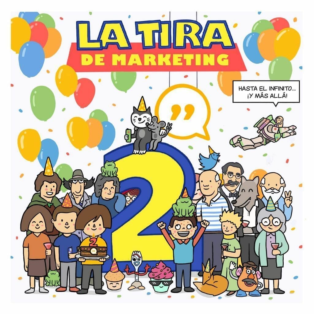 La tira de marketing cumple dos años